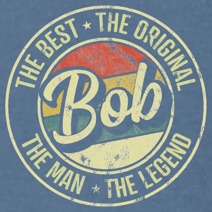 Bob Personal Name First Name Retro Bob Garment-Dyed Sweatshirt