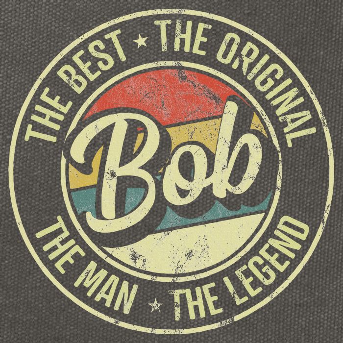 Bob Personal Name First Name Retro Bob Cotton Canvas Backpack
