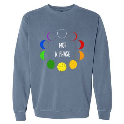 Bi Pride Not A Phase Bisexual Pride LGBT LGBTQ Pride Month Garment-Dyed Sweatshirt