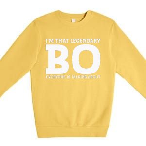 Bo Personal Name Funny Bo Premium Crewneck Sweatshirt