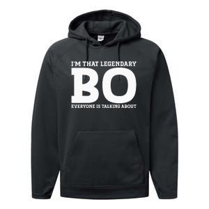 Bo Personal Name Funny Bo Performance Fleece Hoodie