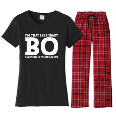 Bo Personal Name Funny Bo Women's Flannel Pajama Set