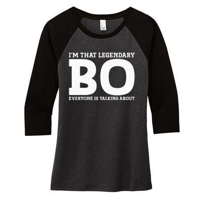 Bo Personal Name Funny Bo Women's Tri-Blend 3/4-Sleeve Raglan Shirt