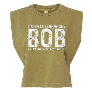 Bob Personal Name First Name Funny Bob Garment-Dyed Women's Muscle Tee