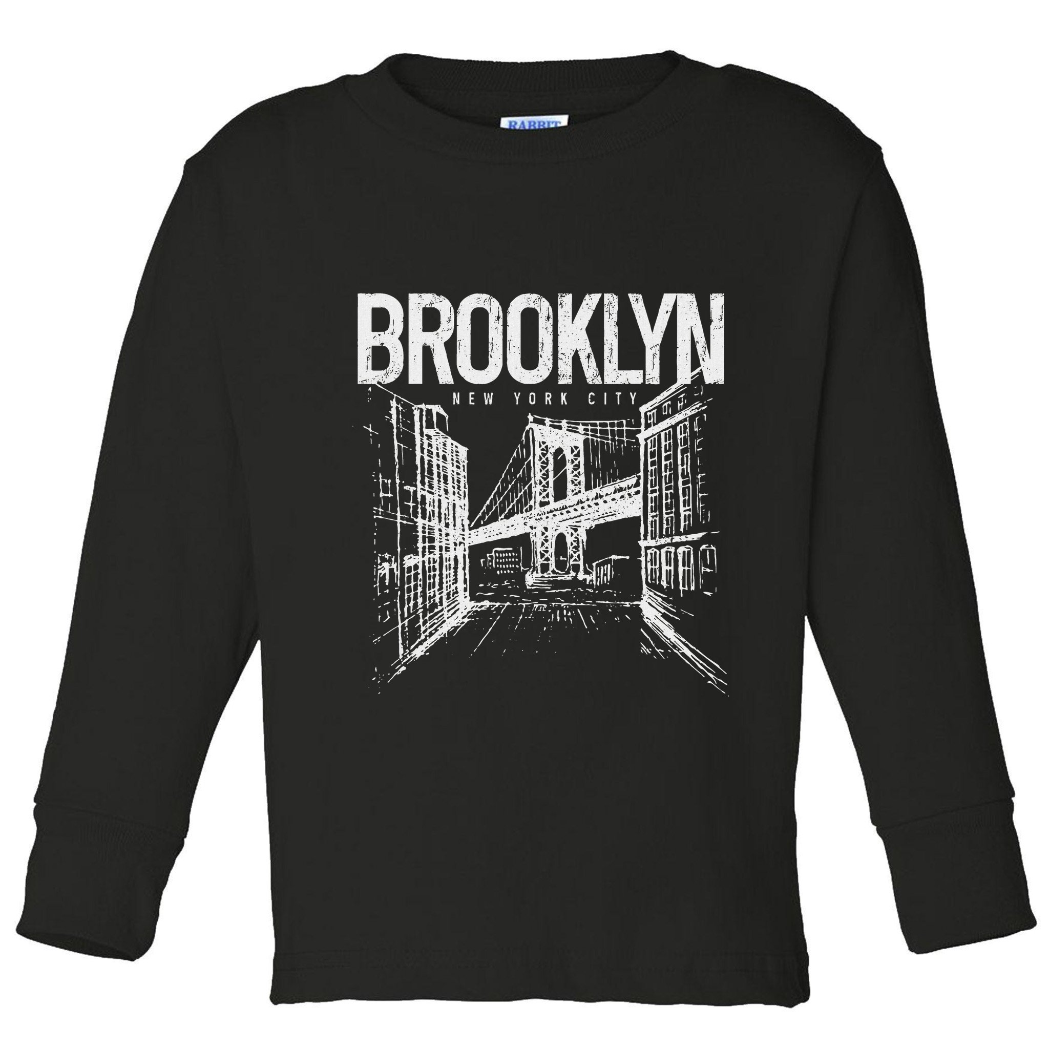 Brooklyn Pride Nyc New York City Ny Brooklyn Bridge Toddler Long Sleeve Shirt