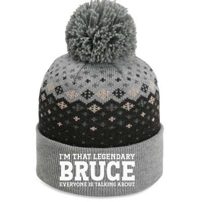 Bruce Personal Name Funny Bruce The Baniff Cuffed Pom Beanie