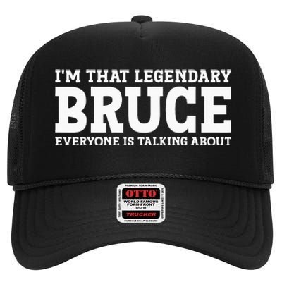 Bruce Personal Name Funny Bruce High Crown Mesh Back Trucker Hat