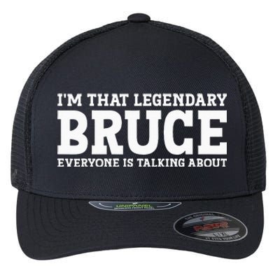 Bruce Personal Name Funny Bruce Flexfit Unipanel Trucker Cap