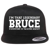 Bruce Personal Name Funny Bruce Flat Bill Trucker Hat