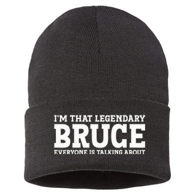 Bruce Personal Name Funny Bruce Sustainable Knit Beanie