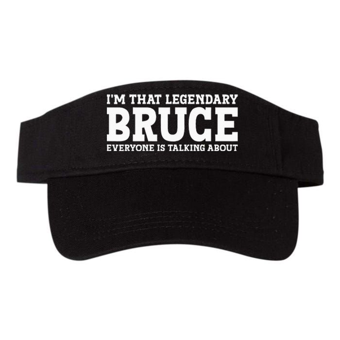 Bruce Personal Name Funny Bruce Valucap Bio-Washed Visor