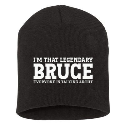 Bruce Personal Name Funny Bruce Short Acrylic Beanie