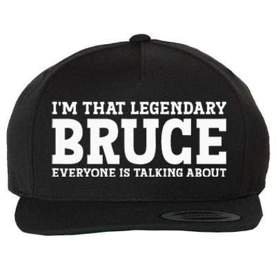 Bruce Personal Name Funny Bruce Wool Snapback Cap