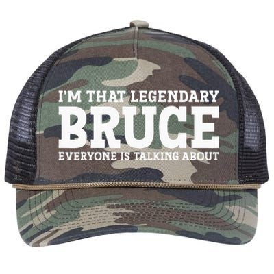 Bruce Personal Name Funny Bruce Retro Rope Trucker Hat Cap