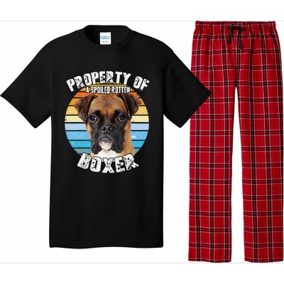 Boxer Property Of Retro Cute Dog Pajama Set