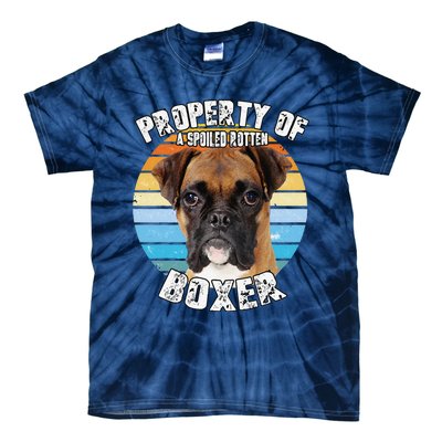 Boxer Property Of Retro Cute Dog Tie-Dye T-Shirt