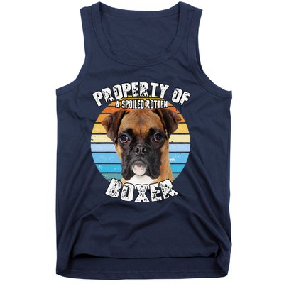 Boxer Property Of Retro Cute Dog Tank Top