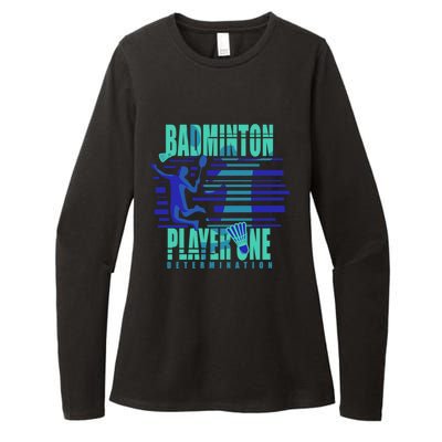 Badminton Player One Funny Gift Womens CVC Long Sleeve Shirt