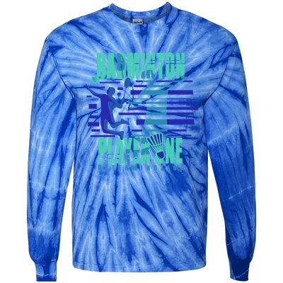 Badminton Player One Funny Gift Tie-Dye Long Sleeve Shirt