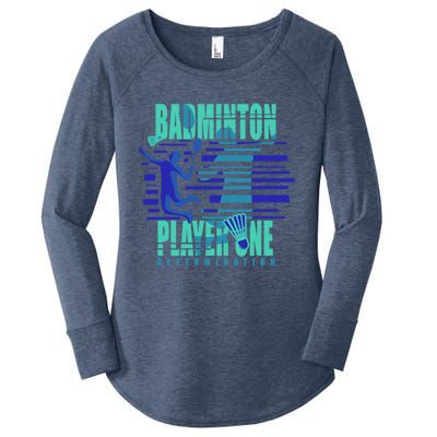 Badminton Player One Funny Gift Women's Perfect Tri Tunic Long Sleeve Shirt