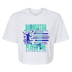 Badminton Player One Funny Gift Bella+Canvas Jersey Crop Tee