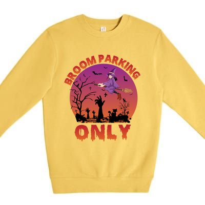 Broom Parking Only Gift Premium Crewneck Sweatshirt