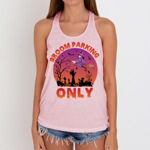 Broom Parking Only Gift Women's Knotted Racerback Tank