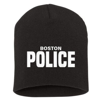 Boston Police Officer Massachusetts Policeman Duty Short Acrylic Beanie