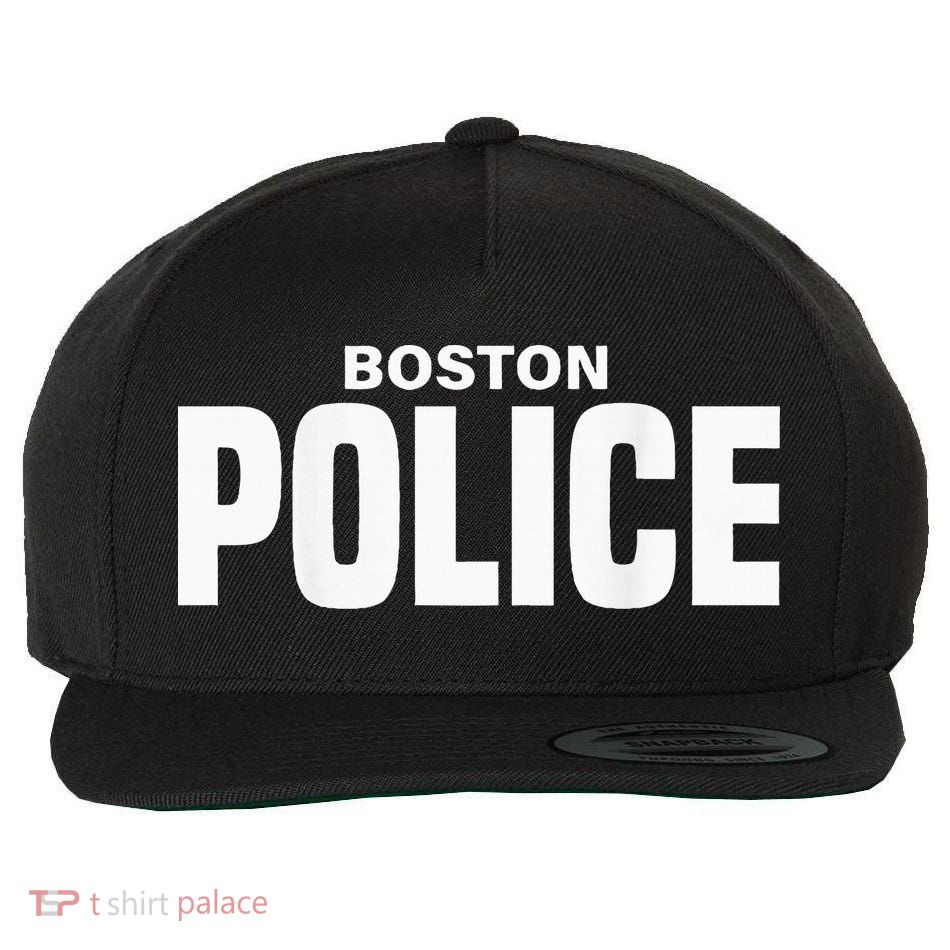 Boston Police Officer Massachusetts Policeman Duty Wool Snapback Cap
