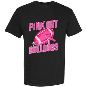 Bulldogs Pink Out Football Tackle Breast Cancer Garment-Dyed Heavyweight T-Shirt