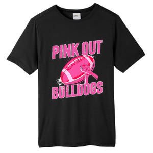 Bulldogs Pink Out Football Tackle Breast Cancer Tall Fusion ChromaSoft Performance T-Shirt