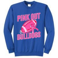 Bulldogs Pink Out Football Tackle Breast Cancer Sweatshirt