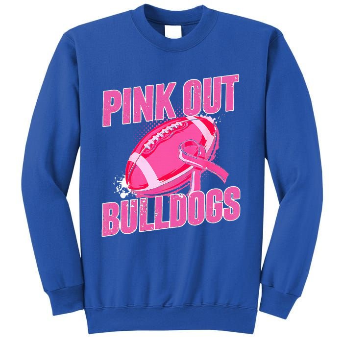 Bulldogs Pink Out Football Tackle Breast Cancer Sweatshirt