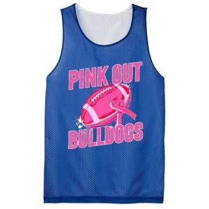 Bulldogs Pink Out Football Tackle Breast Cancer Mesh Reversible Basketball Jersey Tank