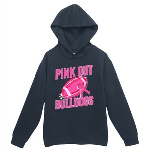 Bulldogs Pink Out Football Tackle Breast Cancer Urban Pullover Hoodie