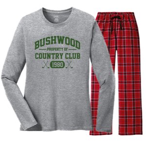 Bushwood Property Of Country Club 1980 Women's Long Sleeve Flannel Pajama Set 