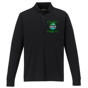 Backprint Planet Over Profit Gift Performance Long Sleeve Polo