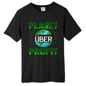 Backprint Planet Over Profit Gift Tall Fusion ChromaSoft Performance T-Shirt