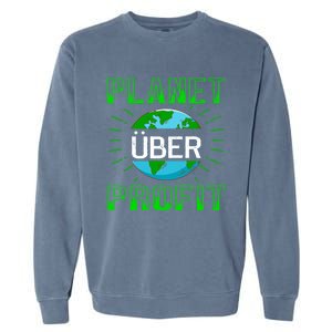 Backprint Planet Over Profit Gift Garment-Dyed Sweatshirt