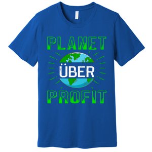 Backprint Planet Over Profit Gift Premium T-Shirt