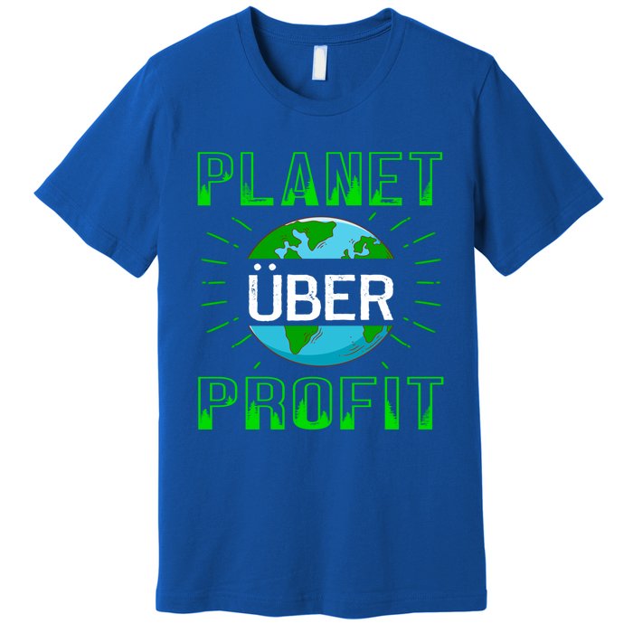 Backprint Planet Over Profit Gift Premium T-Shirt