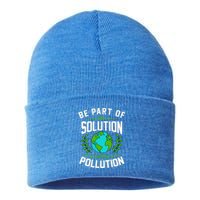 Be Part Of The Solution Not The Pollution Earth Day Party Gift Sustainable Knit Beanie