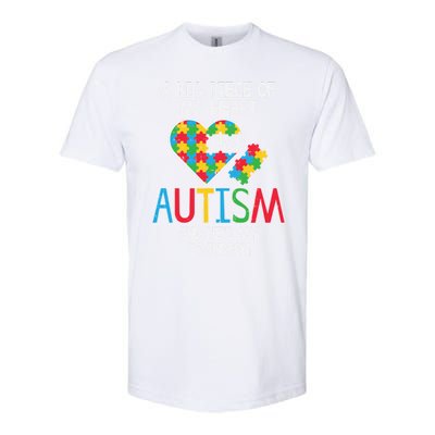 Big Piece Of My Heart Has Autism Grandson Awareness Puzzle Gift Softstyle CVC T-Shirt