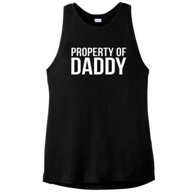 BDSM Property Of Daddy Roleplay Dominant Role Kink Wear Ladies PosiCharge Tri-Blend Wicking Tank