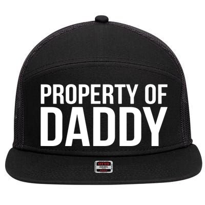 BDSM Property Of Daddy Roleplay Dominant Role Kink Wear 7 Panel Mesh Trucker Snapback Hat