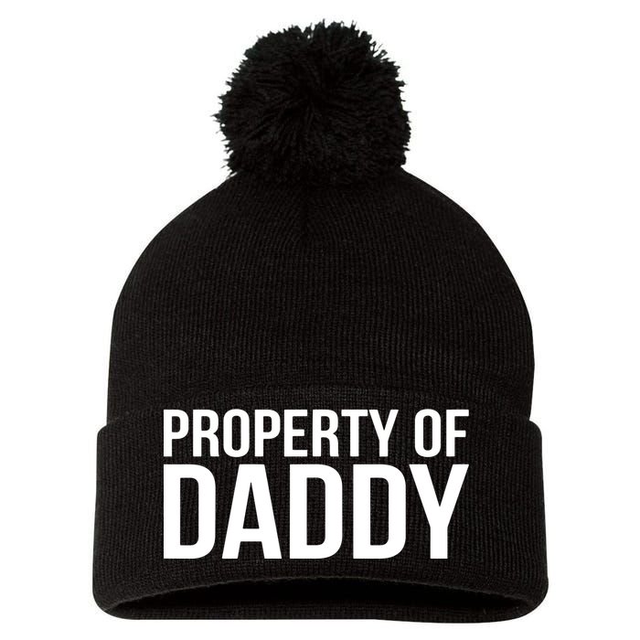 BDSM Property Of Daddy Roleplay Dominant Role Kink Wear Pom Pom 12in Knit Beanie