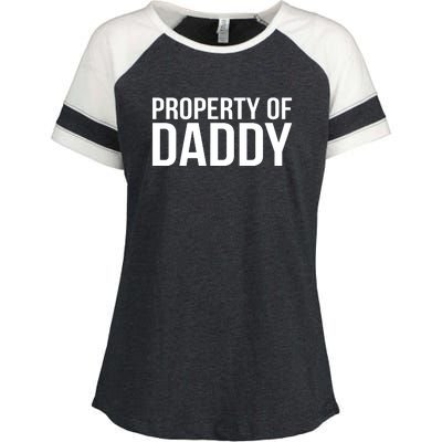 BDSM Property Of Daddy Roleplay Dominant Role Kink Wear Enza Ladies Jersey Colorblock Tee