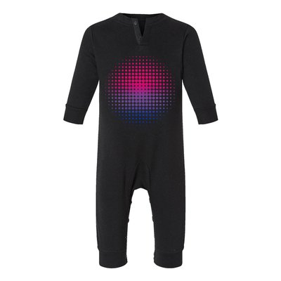 Bisexual Pride Polka Dots Subtle Artistic Lgbt Bi Pride Infant Fleece One Piece