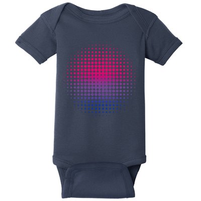 Bisexual Pride Polka Dots Subtle Artistic Lgbt Bi Pride Baby Bodysuit