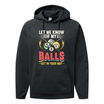 Billiards Pool Player Billiards Lover Billiards Dad Gift For Father’s Day Performance Fleece Hoodie